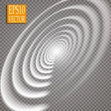 Set of magic glowing spark swirl trail effect isolated on transparent backgro Stock-Illustration