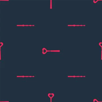 Set Magic wand and on seamless pattern. Vector Illustrazione stock