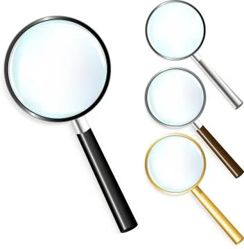 Set of magnifiers Stock Illustration