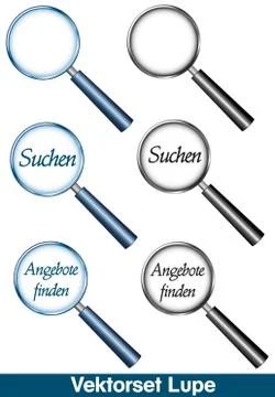 Set of magnifying glasses Stock Illustration