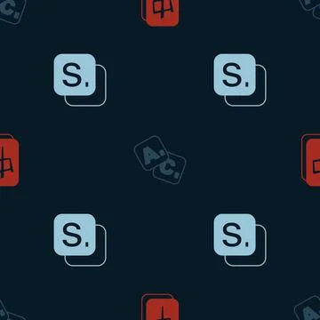 Set Mahjong pieces, Bingo and on seamless pattern. Vector Stock Illustration