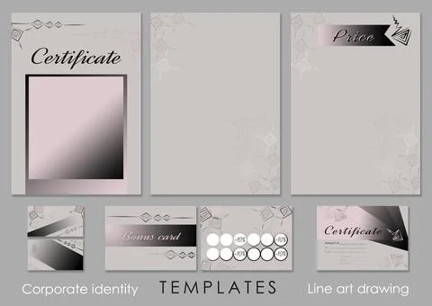 Set Make up elements for corporate identiti. Digital geometric Make-up Stock Illustration