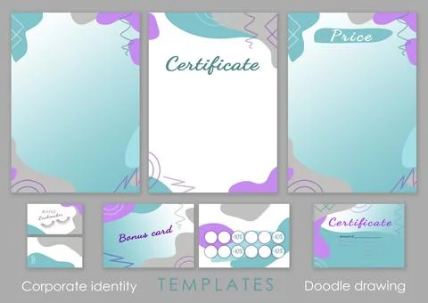 Set Make up elements. Digital geometric Make-up certificate, price list 스톡 일러스트