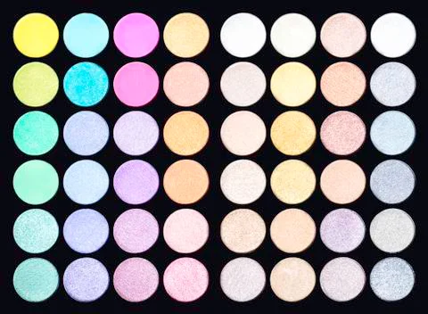 Set make up pallet background Stock Photos