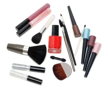 Set of the make-up Stock Photos