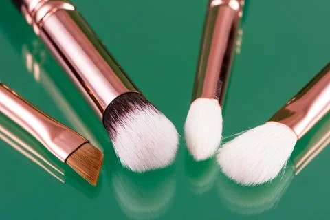 Set of makeup brushes Stock Photos