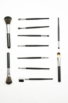 Set of makeup brushes Stock Photos