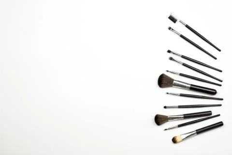 Set of makeup brushes Stock Photos