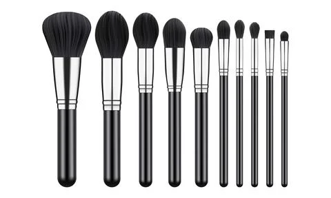 Set of Makeup Brushes, Tools for Visage Stock Illustration