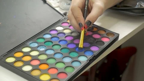 A set for makeup close-up. 스톡 동영상 84986783