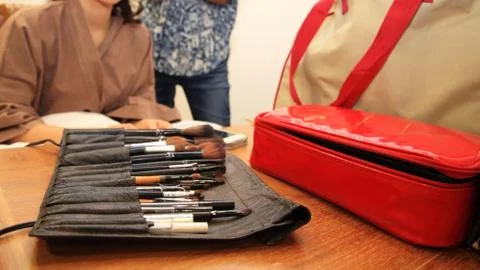 Set of makeup tools for bride Stock Photos