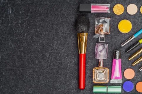 Set of makeup tools Stock Photos