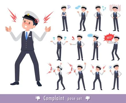 A set of Male driver expressing their discontent Stock Illustration
