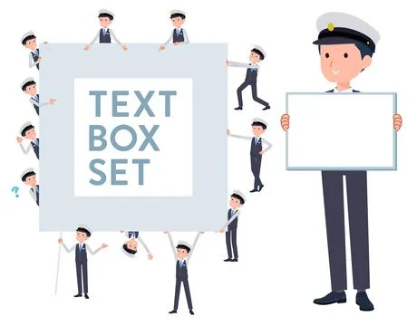 A set of Male driver with a message board Stock-Illustration