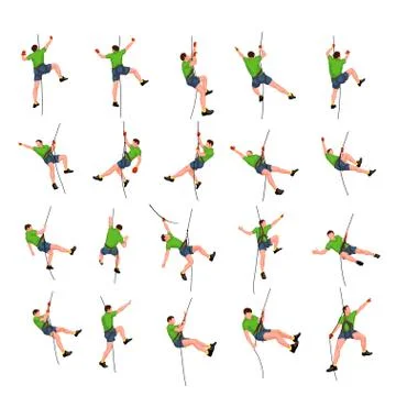 Set male silhouette Stock Illustration