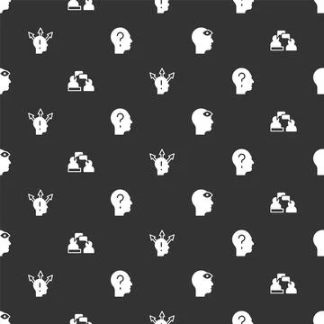 Set Man with third eye, Two sitting men talking, Project team base and Head q イラスト素材