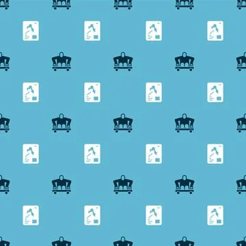 Set Man without legs sitting wheelchair and X-ray shots on seamless pattern 库存插图