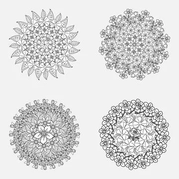 Set Mandala Stock Illustration