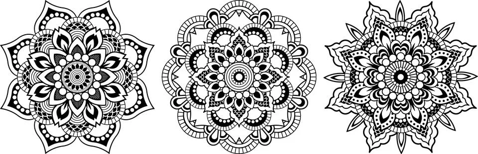 Set mandala Stock Illustration