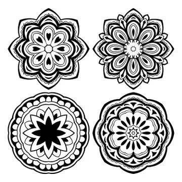 Set of mandalas. Stock Illustration