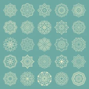 Set of mandalas. Illustrazione stock