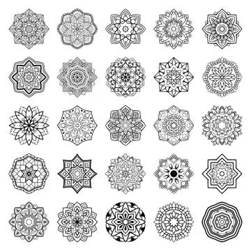 Set of mandalas. Stock-Illustration