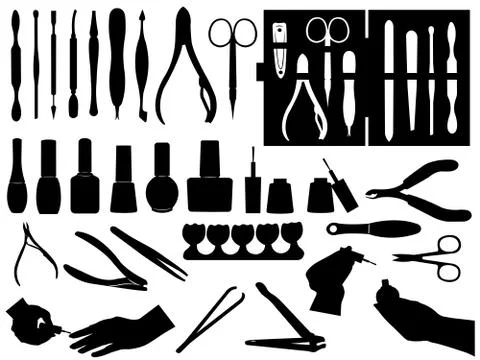 Set of manicure and pedicure Stock Illustration