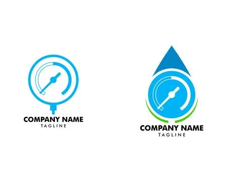 Set of Manometer icon vector pressure gauge flat sign symbols logo Stock Illustration