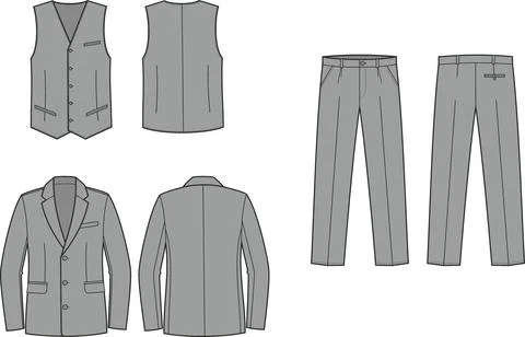 Set of mans business clothes. Stock Illustration