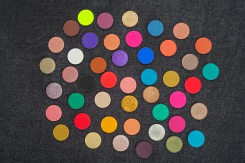 Set of many eyeshadows Stock Photos