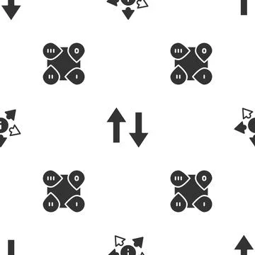 Set Many ways directional arrow, Arrow and Infographic element on seamless pa Illustrazione stock