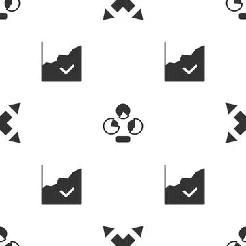 Set Many ways directional arrow, Pie chart infographic and Financial growth Stock Illustration