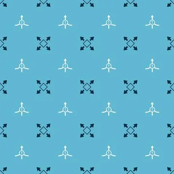 Set Many ways directional arrow and Arrow on seamless pattern. Vector Stock Illustration