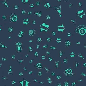 Set Map of France, Eiffel tower, Scooter and Coffee cup with croissant on Stock Illustration
