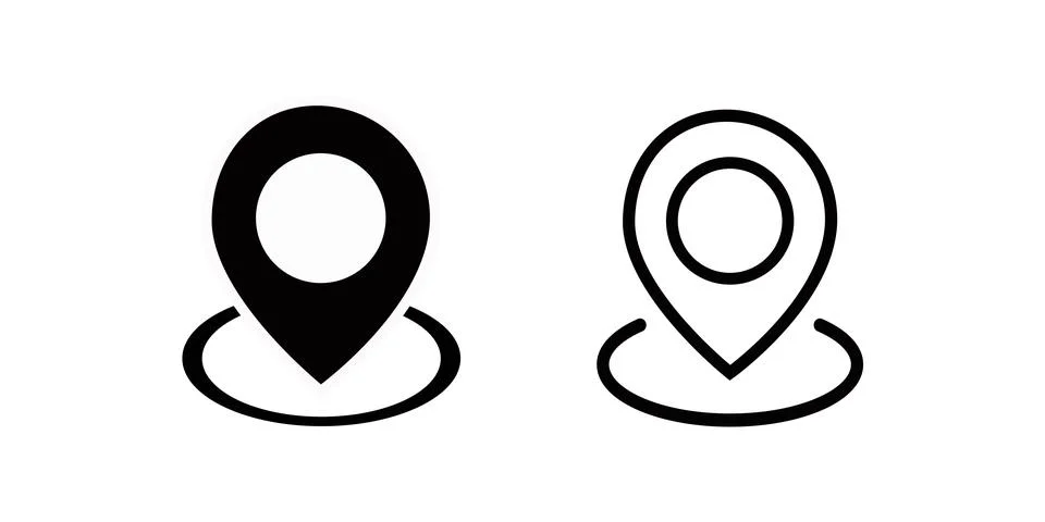 Set of map pin icon. Location icon vector. Pointer sign. GPS location. Three Stock Illustration