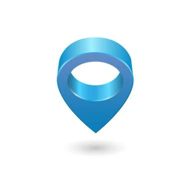 Set Map pointer 3d pin location symbols vector 스톡 일러스트