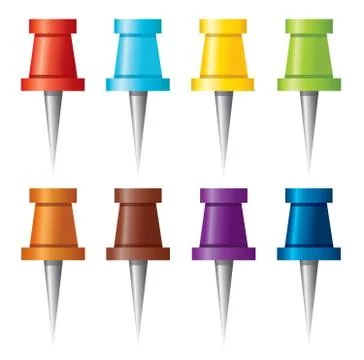 Set of map pointers. Stock Illustration