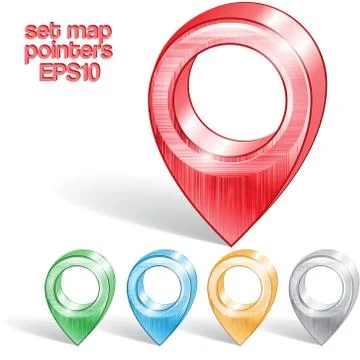 Set map pointers . Vector Stock Illustration
