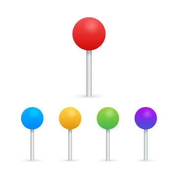 Set of map pointers on white background. Vactor stock illustration. Stock Illustration