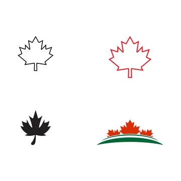 Set Maple leaf vector illustration Stock Illustration