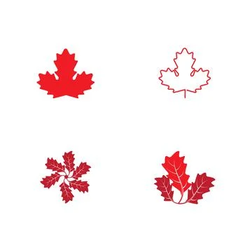 Set Maple leaf vector illustration Illustrazione stock