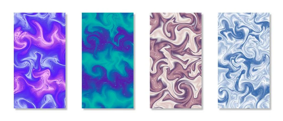 Set of marble background texture design for wedding invitation card, cover, p Stock Illustration