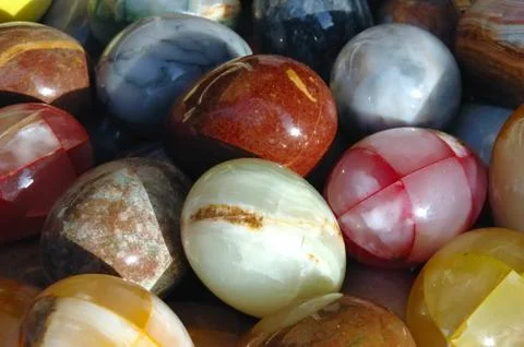 A set of marble balls Stock Photos