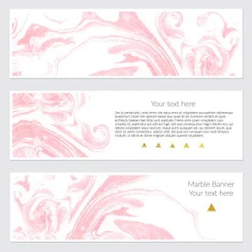 Set of marble banner Stock Illustration