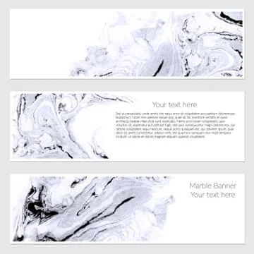 Set of marble banner Stock Illustration