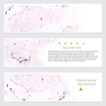 Set of marble banner Stock Illustration