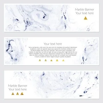 Set of marble banner Stock Illustration