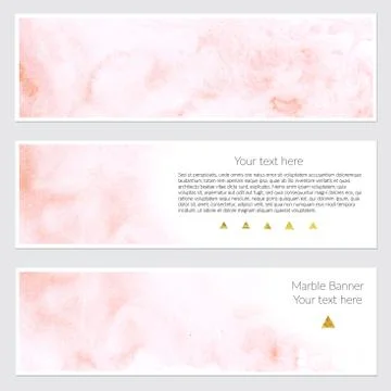 Set of marble banner Stock Illustration