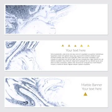 Set of marble banner Illustrazione stock