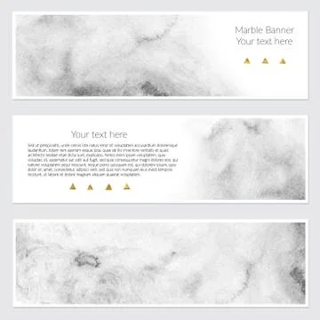 Set of marble banner Stock Illustration